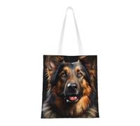 DLXW borsa di totalizzatore carina in tela di poliestere riciclato leggera e resistente, borsa di tote, borsa della spesa da cucina, multifunzionale portatile! borsa della spesa del pastore tedesco