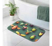 Dlxw Il tappetino da bagno in pietra di diatomite ha un eccellente assorbimento d'acqua. Il tappetino da doccia in pietra è antiscivolo e si asciuga rapidamente. È un tappetino da bagno (50 x 80 cm).