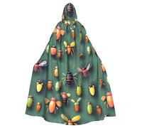 DLXW mantello da donna da uomo Halloween con cappuccio mantello regina abito costume rinascimentale medievale costume insetto atlante