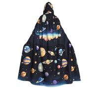 DLXW mantello da donna da uomo Halloween con cappuccio mantello regina abito costume rinascimentale medievale costume saturno giove terra