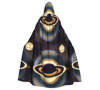 DLXW mantello da donna da uomo Halloween con cappuccio mantello regina abito costume rinascimentale costume medievale bellissimo saturno