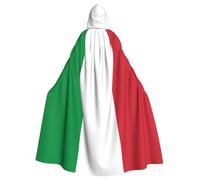 DLXW mantello da uomo donna halloween con cappuccio mantello regina abito costume rinascimentale medievale bandiera italiana