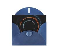 DLXW Misteriosi cosmici buchi neri biglietto vuoto con busta biglietto di ringraziamento 15,2 x 10,2 cm busta blu