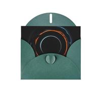 DLXW Misteriosi cosmici buchi neri biglietto vuoto con busta biglietto di ringraziamento 15,2 x 10,2 cm busta verde scuro