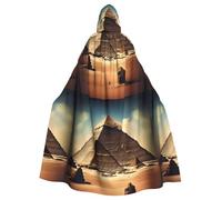 DLXW rinascimentale adulto con cappuccio mantello poliestere mantello vittoriano capelle medievale hobbit halloween costume sognando le piramidi di khufu