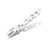 DLXYZML Auto 3D Metallo Adesivo per Land Rover Range Rover Sport,Lega di Alluminio Auto Emblema Adesivi Lettere Adesivi Adesivi Numeri DIY Logo Decorazione Auto Esterno,Silver