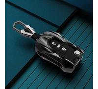 DLXYZML Auto Copri Chiave per VW Multivan T7 T6.1 T6 T5 T4,Lega di Zinco Custodia Chiave Cover Chiave Guscio Portachiavi Portachiavi Cover Anti collisione Anticaduta Accessori per Auto,A-Black