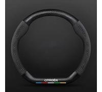 DLXYZML Auto Coprivolante per Citroen C3 Aircross 2021-2024,Pelle Copertura Volante Traspirante Antiscivolo Comodo Regali per Donna e Uomo Accessori Auto Interno,Grey-D