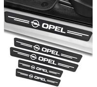 DLXYZML Auto Protezione Porta Soglia Sticker per Opel Crossland 2020-2024,Fibra di Carbonio con Emblema Battitacco Pedal Stickers Benvenuto Pedaliera Auto Styling Accessori