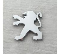 DLXYZML Emblema Logo per Peugeot 107 2005 2006 2007 2008,Nero/Argento Ricambio Emblema Stemma Cofano Anteriore Bagagliaio Posteriore Adesivi ABS Accessori Decorazione Styling Modifica Auto,Silver