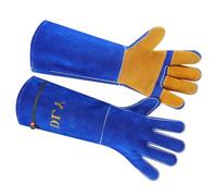 DLY Anti-Bite Guanti da Lavoro, Guanto di Pelle Resistente AntiGraffio per Bagno, Grooming, Manipolazione Cane/Gatto/Uccello/Serpente/Lucertola/Reptile - Guanti di Protezione (17.7 INCH / 45CM)