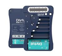 Dlyfull LCD Tester Batterie Universale per AA, AAA, C, D, 9V Tester Digitale per CR123A, CR2, CRV3, 2CR5, CRP2 Batterie Volt Checker per Batterie a Bottone da 1.5V e 3V (Blu)