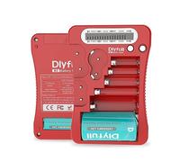 Dlyfull LCD Tester Batterie Universale per AA, AAA, C, D, 9V Tester Digitale per CR123A, CR2, CRV3, 2CR5, CRP2 Batterie Volt Checker per Batterie a Bottone da 1.5V e 3V (Rosso)