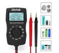 Dlyfull Tester Batterie Stilo per AA, AAA, C, D, 9V, Batterie Ricaricabili e non Ricaricabili Tester Batterie Universale Batteria Volt/Resistenza Interna Checker per Batterie a Bottone da 1.5V 3V