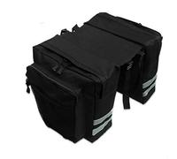 DLZFUDTY Borsa Bici,Borsa Bici Telaio MTB Bicycle Carrier Bag Rack Posteriore Bike Bach Bag Bach Bagagli Bagagli Pannier Back Seat Doppio Lato Ciclismo Bycicle Borsa Durevole Viaggi(Black)