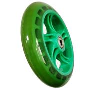 DLZFUDTY Gomme per Monopattino Elettrico,Gomme Monopattino 2 Ruote for Scooter da 6 Pollici, Anteriori for Sedia a rotelle con Cuscinetto, Accessori di Ricambio for Pattini 145 mm(Green Transparent)