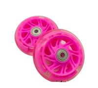 DLZFUDTY Gomme per Monopattino Elettrico,Gomme Monopattino Ruota for Scooter Lampeggiante 100 mm PU Cuscinetto ABEC-9 100x24mm(Deep Pink)