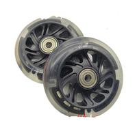 DLZFUDTY Gomme per Monopattino Elettrico,Gomme Monopattino Ruota for Scooter Lampeggiante 100 mm PU Cuscinetto ABEC-9 100x24mm(Black)