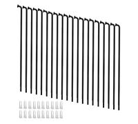 DLZFUDTY Raggi Bici,Raggi Bicicletta 20 pz Raggi for Bici Bicicletta Elettrica E-Bike Triciclo Ruota 12G 2.5mm Acciaio 131mm-298mm con Tappo in Rame(12G-200mm)(12G-131mm)