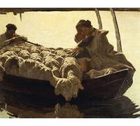 DLZJYIQV Dipinti Famosi Disegno Su Tela Arte su Tela Classica Ave Maria di Giovann Segantini per L'arredamento Della Camera da Letto 60x90cm