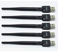 DM-Digital Adattatore Dongle WiFi USB-WiFi MT7601 Adattatore di scheda di rete wireless USB 2.0 Scheda per PC Desktop Portatile Decoder Ricevitori (confezione da 5 (MT7601-2dB))