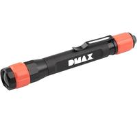 DMAX Torcia LED PLG 211 a forma di penna, OSRAM, 100 lumen, messa a fuoco scorrevole, impermeabile, antipolvere, colore: nero/arancione