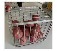 DMBBSAPBSH Carrello Porta Palline Cesto, Porta Palloni, Carrello da Basket su Ruote, organizzatore Commerciale in Acciaio Inossidabile con Coperchio(S-80x60x70cm/31.5x23.6x27.5in)