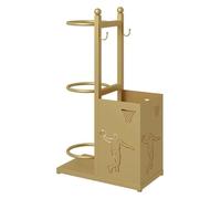 DMBBSAPBSH Carrello Porta Palline Cesto, Porta Palloni, Espositore Verticale for palloni da Calcio, espositore Multistrato for palloni da Calcio con cestini e Ganci(C,Capacity 3)