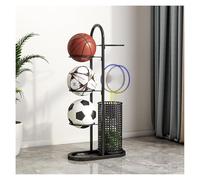 DMBBSAPBSH Carrello Porta Palline Cesto, Porta Palloni, Organizzatore Portatile for Attrezzature Sportive con cestini for palloni da Basket, da Calcio e da pallavolo(B,3 Layer)