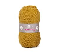 DMC 10 GOMITOLI KNITTY 4 Giallo Oro (50 Grammi, 140 Metri) (Giallo)