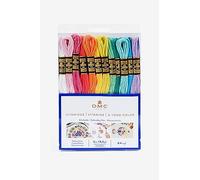 DMC - Assortimento Mouliné 4 mt - Colori "Vitaminici", 100% cotone - 24 matassine da 4 metri | Colori assortiti, filato da ricamo, ideale per il punto croce, braccialetti brasiliani, creazioni tessili