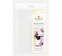 DMC - Magic Paper, Confezione con 2 fogli A5 bianchi, idrosolubile e riposizionabile - Ricamo tradizionale