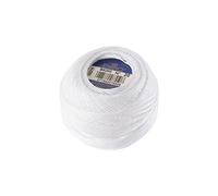 Gomitolo Cordonetto DMC 20 gr. grossezza 20 30 40 50 60 70 80 100 Bianco B5200 Ecru Uncinetto Ricamo Filet chiacchierino cotone (B5200, 20)