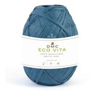 DMC Eco Vita Raffia Yarn, 100% fibra di legno/rafia, per uncinetto e maglia, 50 g/100 m, LL, lavaggio a mano, per cappelli, borse e accessori (07 blu)