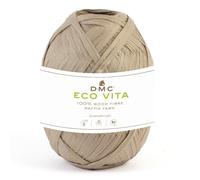 DMC Eco Vita - Filato di rafia, 100% fibra di legno/rafia, per uncinetto e lavoro a maglia, 50 g/100 m L, lavaggio a mano, per cappelli, borse e accessori (03, tortora)