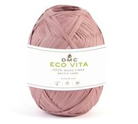 DMC Eco Vita Raffia Yarn, 100% fibra di legno/rafia, per uncinetto e maglia, 50 g/100 m, LL, lavaggio a mano, per cappelli, borse e accessori (04 rosa)