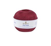 DMC-Filato di Petra, in Puro Cotone, Colore: Rosso, Dimensione 5