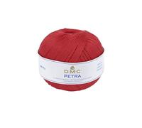 DmC Filato Petra, 100% Cotone, Misura 5, Colore: Rosso