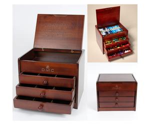 DMC Legno Collezionisti Scatola Include 1x Matassa di Tutte Le 120 Filato Cotone