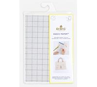 DMC - Magic Paper, Griglia piccola A4-1 foglio bianco, idrosolubile e adesivo riposizionabile - Per ricamo tradizionale e punto croce
