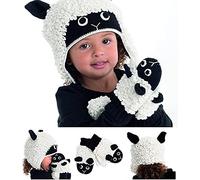 DMC Modello all’Uncinetto Cappello e Guanti Coordinati a Forma di Pecora, Carta, Multicolore