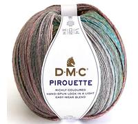 DMC - Pirouette, effetto multicolore - Caldo, morbido e leggero | Ideale per tutti i capi di abbigliamento | 200 g, 500 m, 10 colori