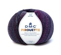 DMC - Pirouette, effetto multicolore - Caldo, morbido e leggero | Ideale per tutti i capi di abbigliamento | 200 g, 500 m, 10 colori
