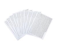 DMC - Set di 10 adesivi numerici per etichette numeriche, lettere e punti, colore: bianco, nero, bianco