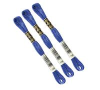 DMC - Set di 3 matasse DMC BLU, filo da ricamo mulinato 117 MC, 100% cotone, adatto a tutte le tecniche e supporti, ideale per punto croce
