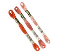 DMC - Set di 3 matasse DMC assortite ARANCIO colletto. 946-351-352, filo da ricamo mulinato 117MC, 100% cotone, adatto a tutte le tecniche e supporti, ideale per punto croce