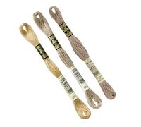 DMC - Set di 3 matasse DMC assortite BEIGE colletto. 437-841-07, filo da ricamo mulinato 117MC, 100% cotone, adatto a tutte le tecniche e supporti, ideale per punto croce