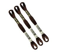 DMC - Set di 3 matasse DMC BRUN, filo da ricamo mulinato 117 MC, 100% cotone, adatto a tutte le tecniche e supporti, ideale per punto croce