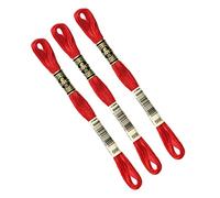 DMC - Set di 3 matassine Mouliné Spécial 117MC ROSSO LUMINOSO 666 - Filo da ricamo 100% cotone - Si adatta a tutte le tecniche di ricamo e a tutti i supporti, ideale per il punto croce