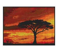 DMC Set per punto croce "Savannah Sunset", schema per il conteggio, 26x19,5 cm